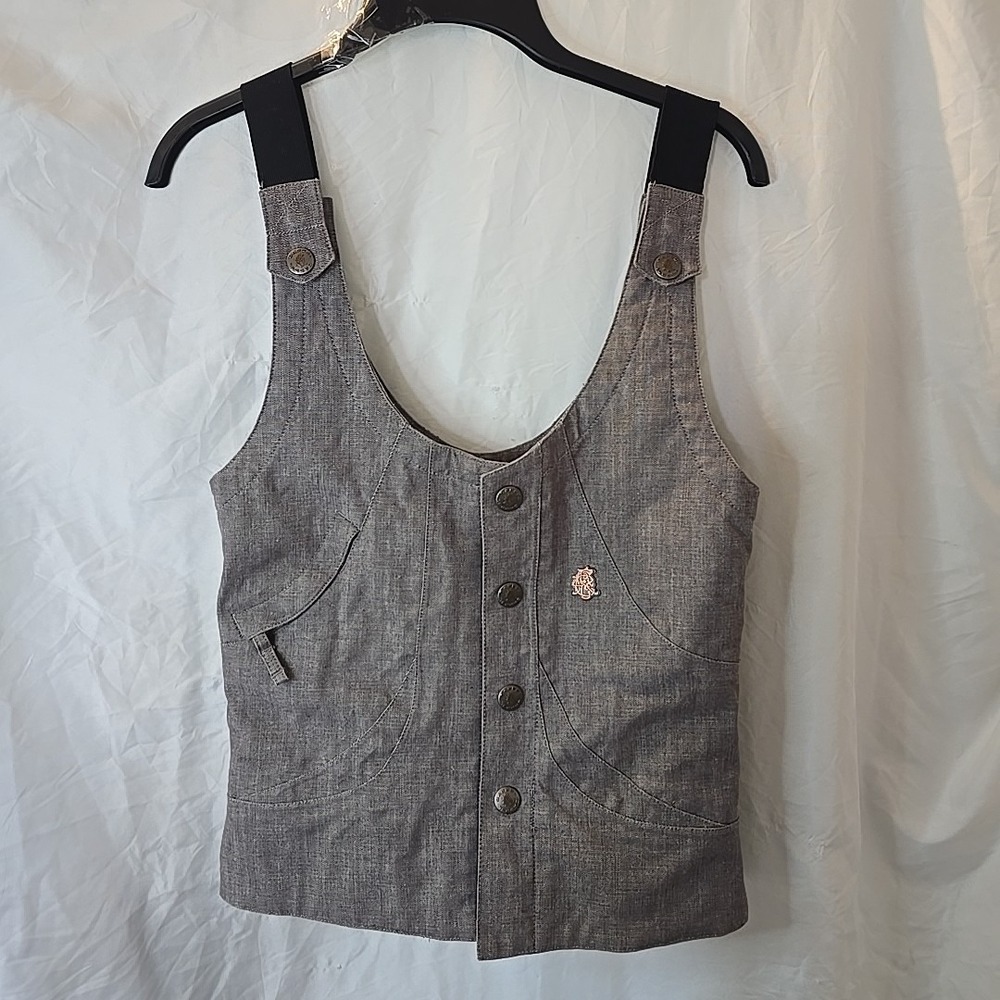 Capp3l Snowboard Streetwear Vest Zips‎ To Pants Button-Up Elastic Shoulders